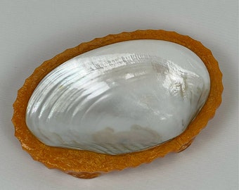 Pearl Platter Orange Plastic cover, use for seafood, caviar, cake, sashimi