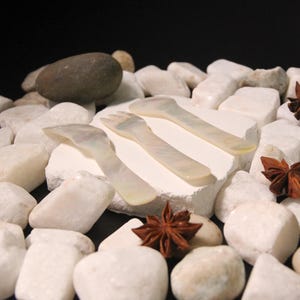 Mother of Pearl Caviar Spoon Set, Fruit Butter Knife, Jelly Jam Fork (9cm)