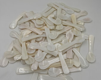 100 pcs Wholesale 9 cm White Caviar Spoon can use for Kid