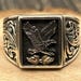 Vintage sterling silver signet ring — view 5 of 17