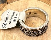 Brighton Sterling Silver Rope & Scroll Ring, Size 6, NOS
