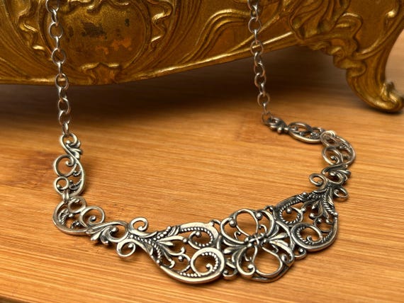 Elegant Sterling Silver Necklace by Carolyn Pollack Relios, Signed Designer Jewelry
