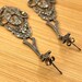 Art deco sterling silver drop earrings — view 9 of 20