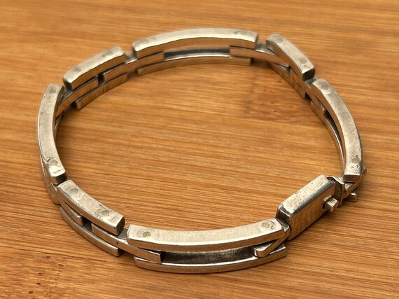 Vintage Mexican Sterling Silver Link Bracelet