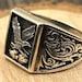 Vintage sterling silver signet ring — view 13 of 17