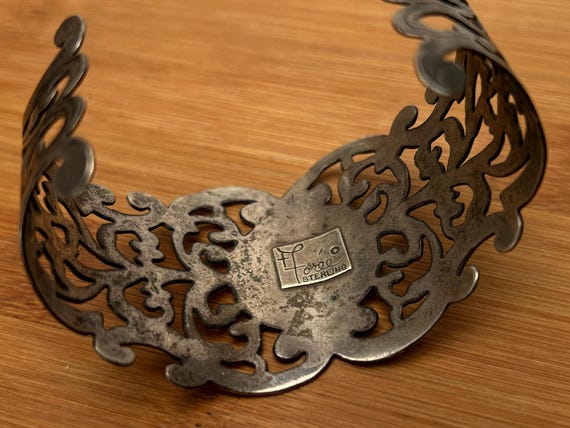 The Forre STERLING mark, photographed on a piece