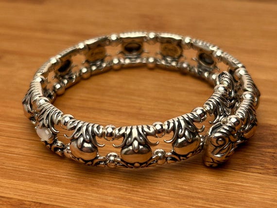 Carolyn Pollack Relios Sterling Silver Moonstone Bracelet, NOS, Adjustable, Size 6 3/4" to 7 1/4"