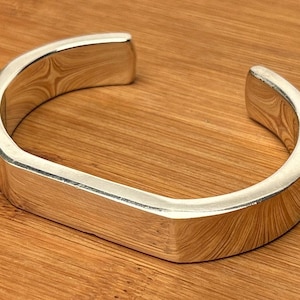 Vintage Taxco Sterling Silver Modernist Cuff Bracelet | Heavy Geometric Mexican Silver | Signed Artisan Jewelry