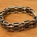 Vintage brass bracelet, mexico hallmark — view 1 of 17