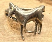 Vintage Shube Sterling Silver Prancing Horse Figural Ring | Size 6 3/4 | Equestrian Statement Jewelry