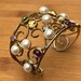 Art nouveau sterling silver cuff — view 2 of 10