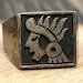Vintage sterling silver signet ring — view 14 of 18