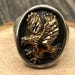 Vintage Ted Ott sterling silver signet ring, ott hallmark — view 2 of 15