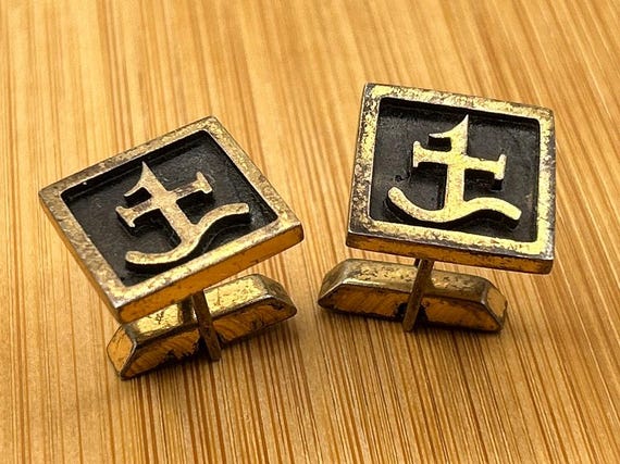 Classic Fenwick & Sailors Sterling Stephen F Austin Cattle Brand Cufflinks