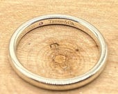 The TIFFANY & CO mark on Peretti Ruby Band, Tiffany & Co. Sterling Silver Ring, Size 9.25-9.5