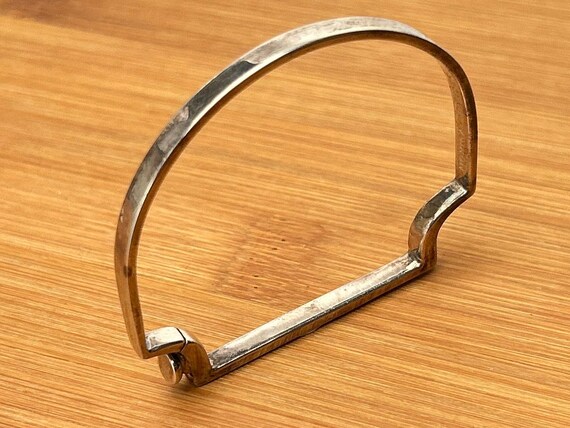 Authentic Monica Vinader Sterling Silver Signature Bangle | 7 Inch Modern Designer Cuff | Stacking Bracelet