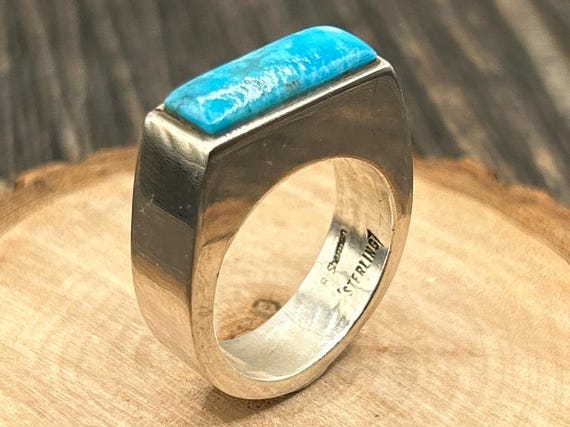 Rob Sherman Sterling Silver Ring Contemporary Artisan Heavy Geometric Statement Ring Size 6 3/4 Modernist Style