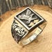 Vintage sterling silver signet ring — view 1 of 17