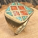 Antique sterling silver signet ring — view 1 of 16