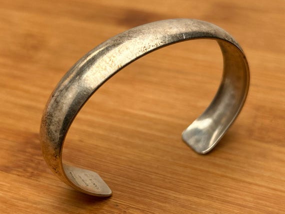 Sterling Silver Cuff Bracelet, Simon Garcia, Santa Fe Sterling Silver, Native American Jewelry