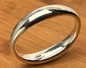 Vintage Taxco Sterling Silver Wave Bangle, Heavy Modernist Sculptural Bracelet, Signed 925 TH-88 Mexico, 7.25 Inch