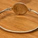 Vintage Phyllis Woods sterling silver bangle, woods hallmark — view 4 of 8