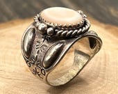 Stunning Vintage Carolyn Pollack Sterling Silver Pink Stone Ring - Size 6