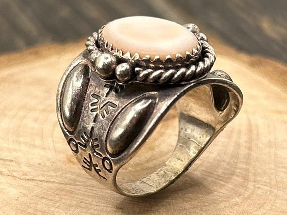 Stunning Vintage Carolyn Pollack Sterling Silver Pink Stone Ring - Size 6