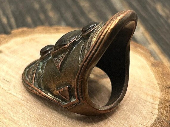 Moroccan Style Ring, Copper & Amber Ring, Tribal … - image 6