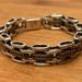 Vintage brass bracelet, mexico hallmark — view 4 of 17