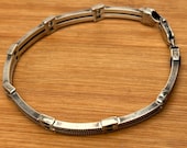 Vintage Italian 925 Sterling Silver Bracelet, Modernist Design, 1970s, Unisex