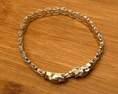Milor Italy Panther Link Bracelet Sterling Silver 925 Animal Motif 7.25 Inch