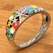 Art deco Belle Étoile sterling silver cuff, belle hallmark — view 1 of 10