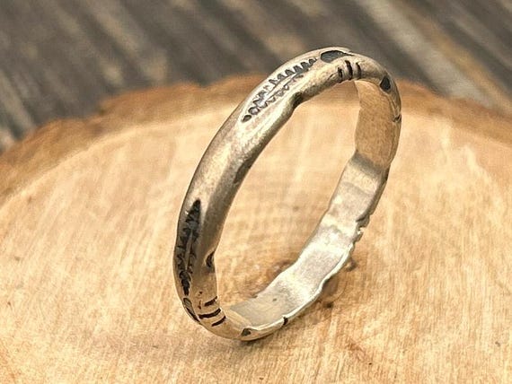 Native American Style Sterling Silver Stamped Band Ring Carolyn Pollack