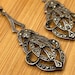 Art deco sterling silver drop earrings — view 5 of 20