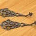 Art deco sterling silver drop earrings — view 11 of 20