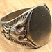 1920s sterling silver signet ring — view 2 of 8