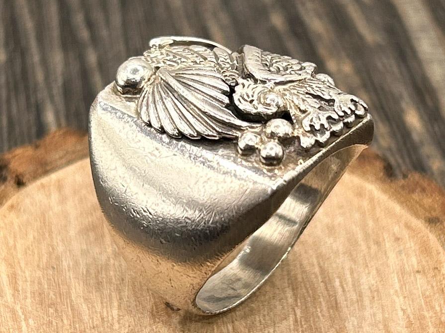 Frederick Chavez Navajo Sterling Silver Eagle Ring Vintage Native