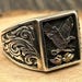 Vintage sterling silver signet ring — view 6 of 17