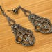 Art deco sterling silver drop earrings — view 10 of 20