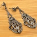 Art deco sterling silver drop earrings — view 19 of 20