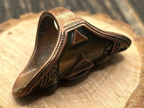 Moroccan Style Ring, Copper & Amber Ring, Tribal … - image 5