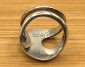 The DAVID-ANDERSEN mark on David-Andersen Norway Sterling Silver Bypass Ring, Vintage Mid-Century Modernist Jewelry