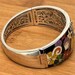 Art deco Belle Étoile sterling silver cuff, belle hallmark — view 3 of 10