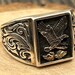 Vintage sterling silver signet ring — view 2 of 17