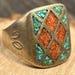 Antique sterling silver signet ring — view 3 of 16