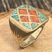 Antique sterling silver signet ring — view 14 of 16