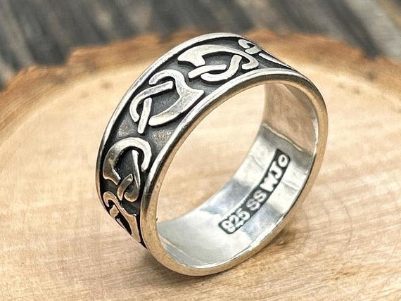 Celtic Knot Ring Sterling Silver 925 Band Vintage Irish Jewelry