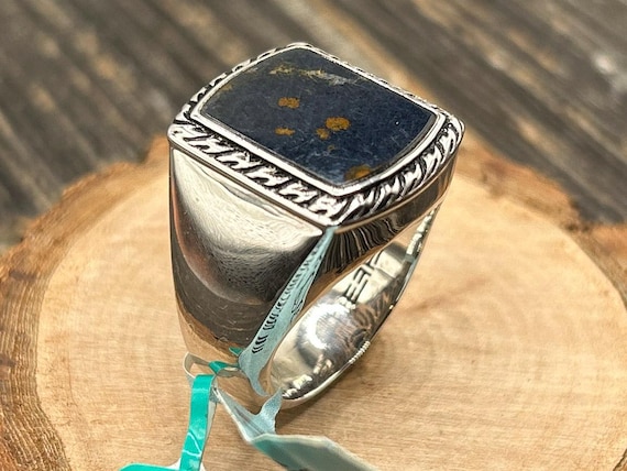 Mens Pietersite Quartz Silver Ring, Men's Sterling Silver Signet Ring, EFFY MEN Jewelry