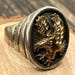 Vintage Ted Ott sterling silver signet ring, ott hallmark — view 8 of 15
